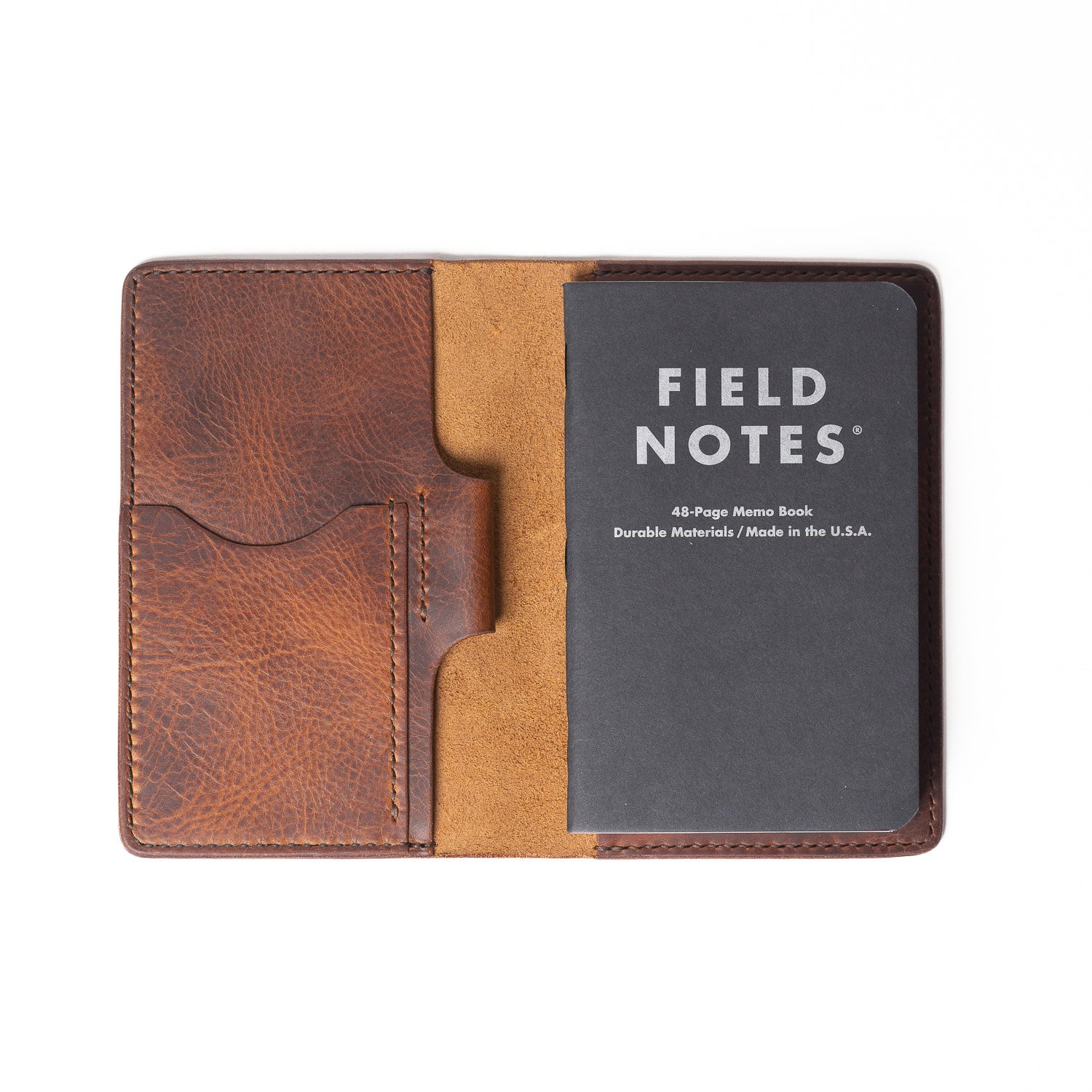 Last Manner Italian Leather Pocket Journal Cover - Cognac