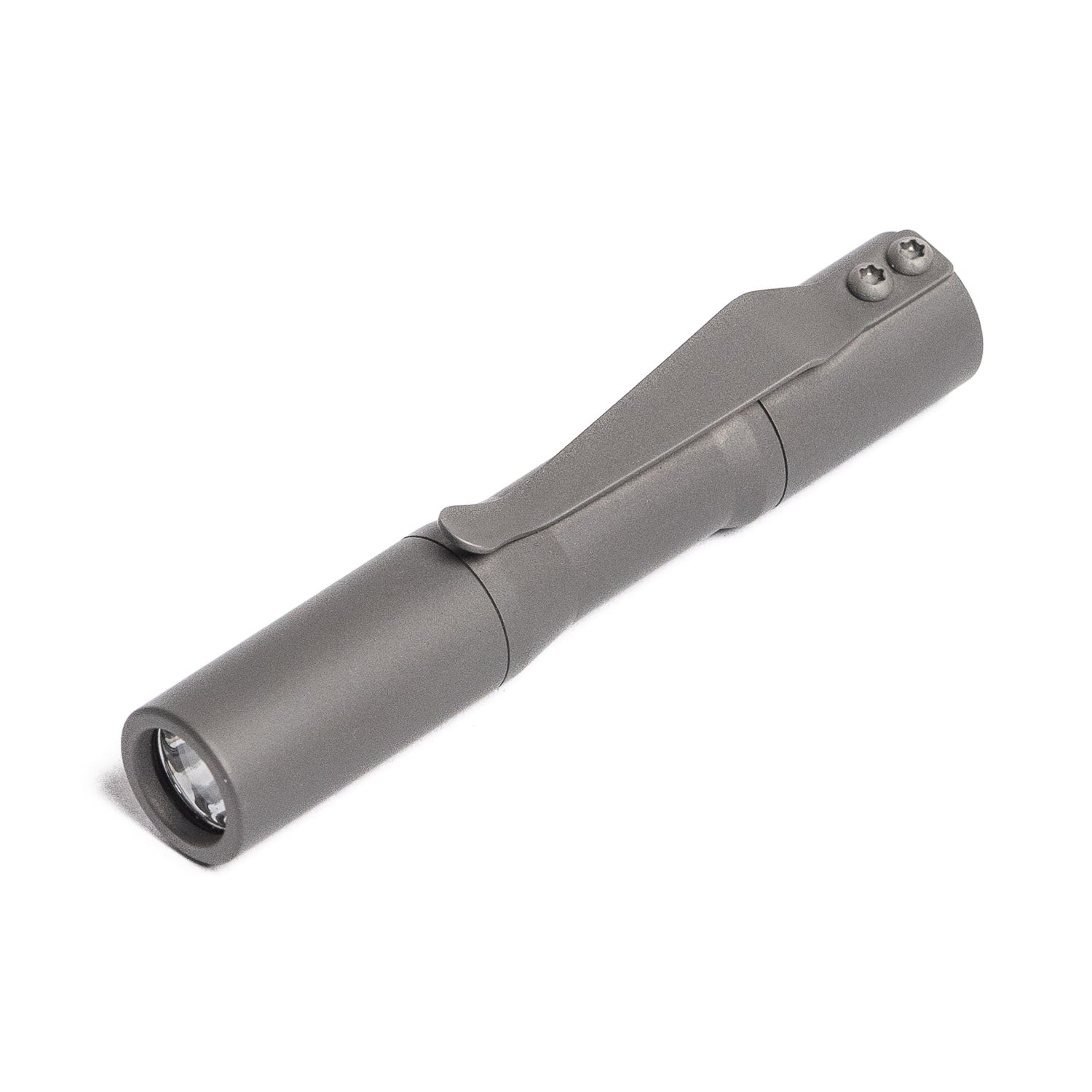 CWF Custom Micro Click Flashlight - Stonewashed Titanium (XPL) - Flashlight | Last Manner