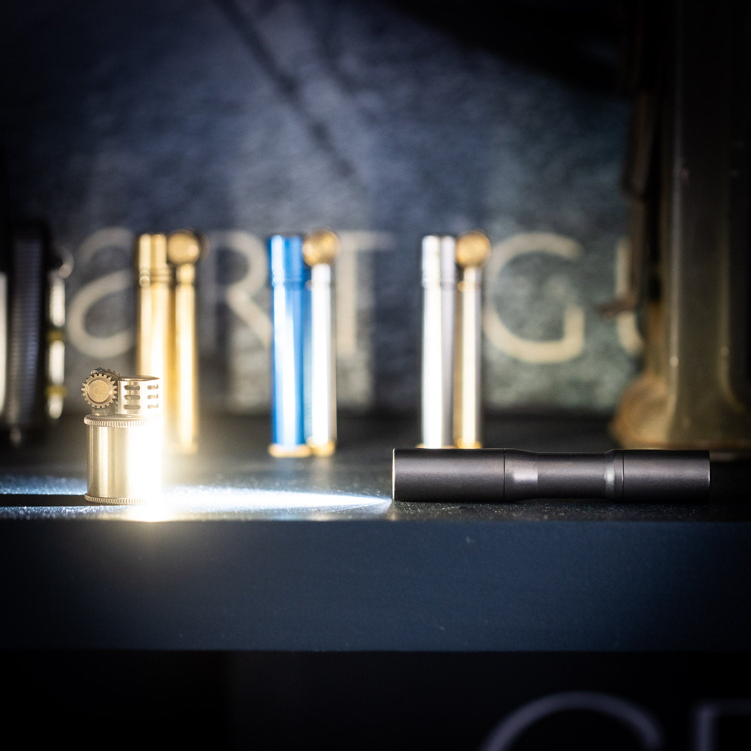 CWF Custom Micro Click Flashlight - Tumbled Titanium - Flashlight | Last Manner