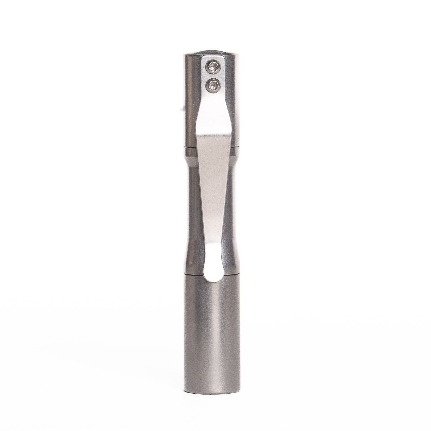 CWF Custom Micro Click Flashlight - Tumbled Titanium - Flashlight | Last Manner