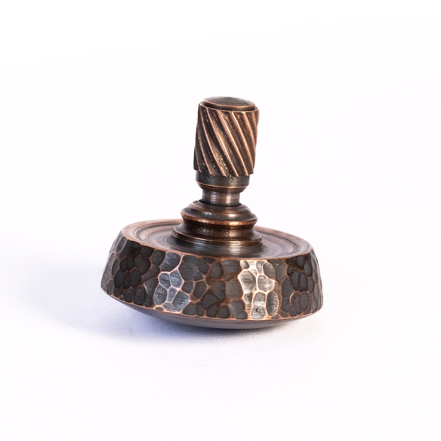 Fiddle Foundry Spinning Top - Hammered Copper - Spinning Top | Last Manner