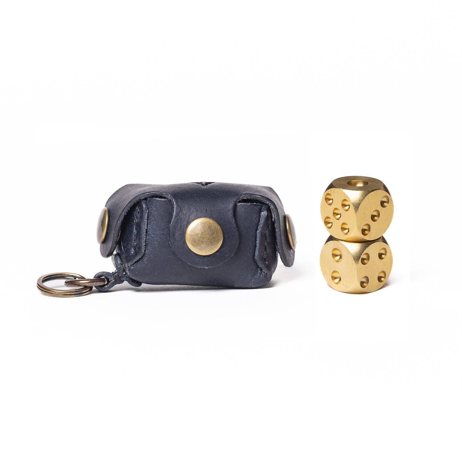 Last Manner Leather Keychain Bag w/Dice - Keychain | Last Manner