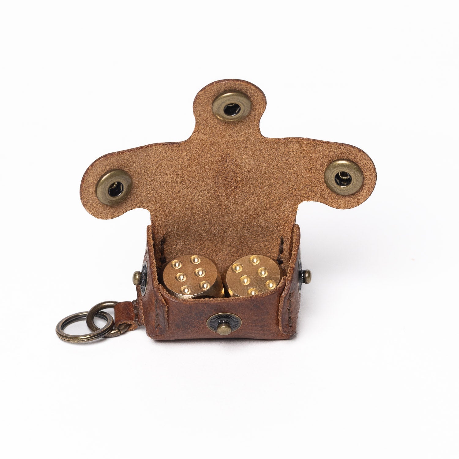 Last Manner Leather Keychain Bag w/Dice - Keychain | Last Manner