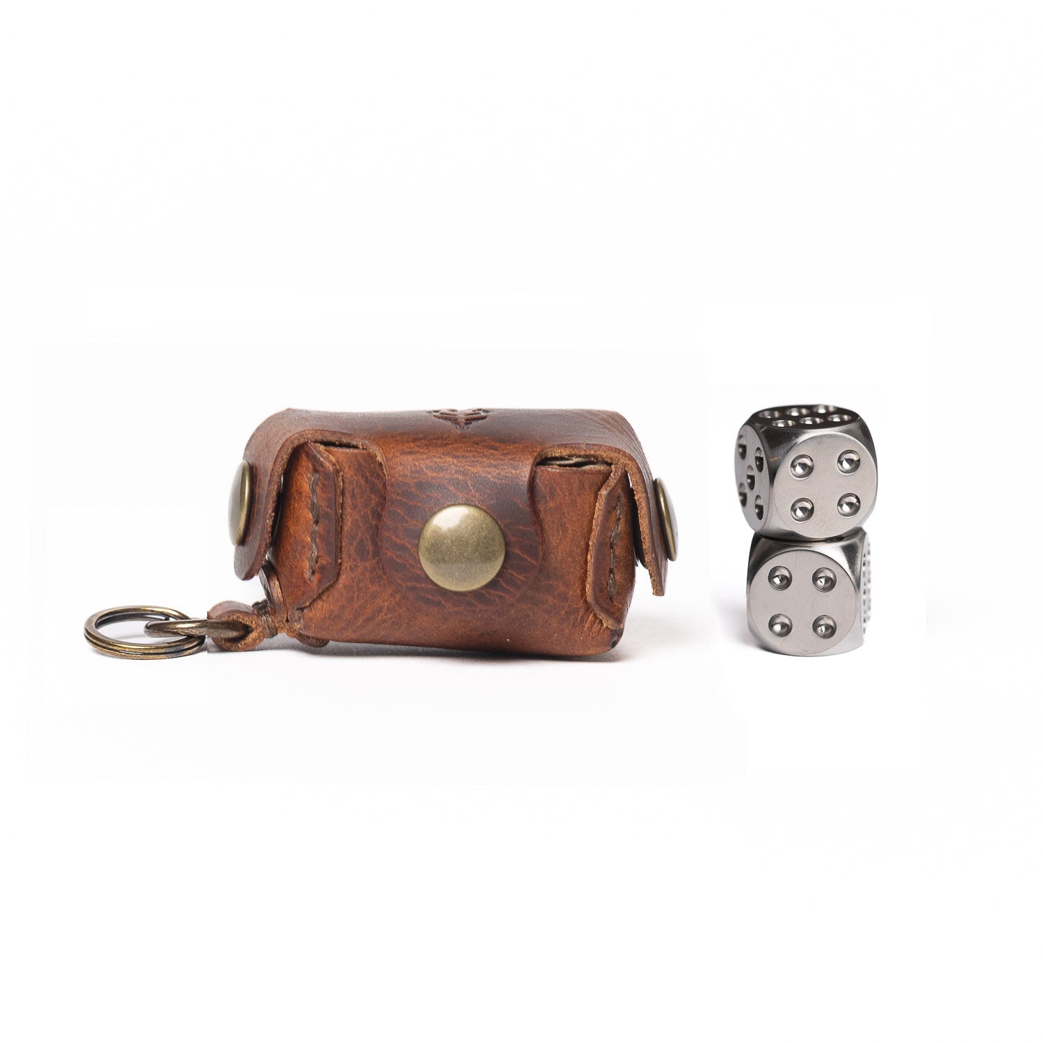 Last Manner Leather Keychain Bag w/Dice - Keychain | Last Manner