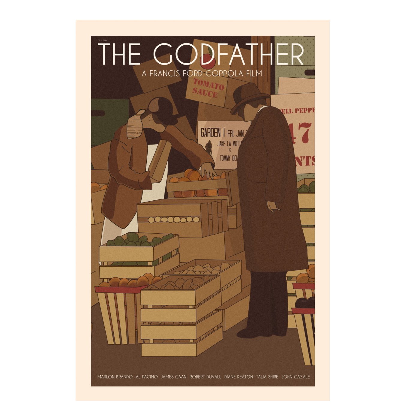 The Godfather - Retro Movie Poster - Movie Poster | Last Manner