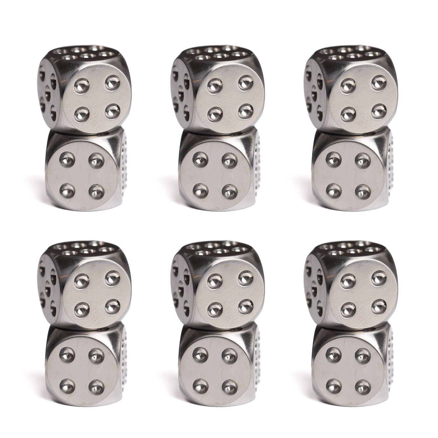 Titanium Dice Set – Pair, Set of 6, or Full Set of 12 - Dice | Last Manner