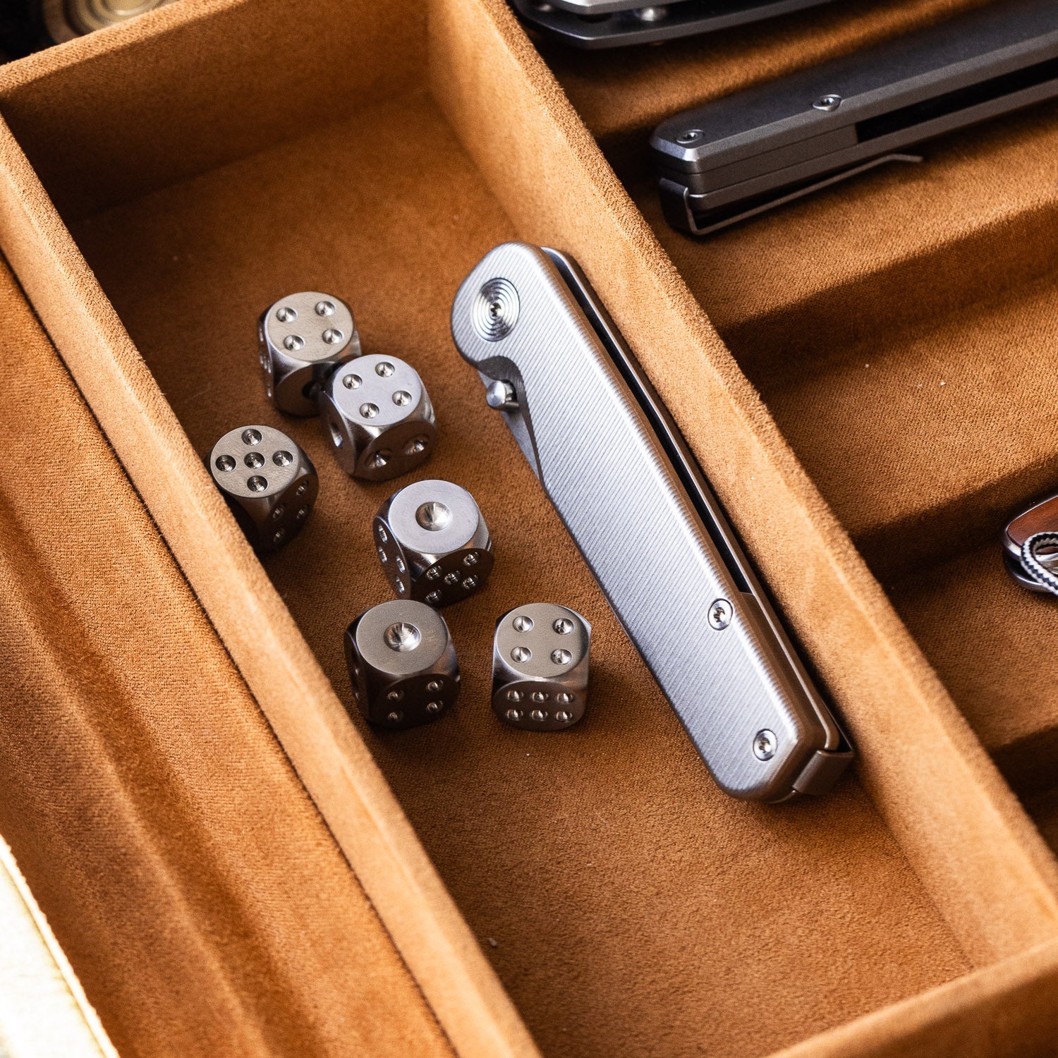 Titanium Dice Set – Pair, Set of 6, or Full Set of 12 - Dice | Last Manner