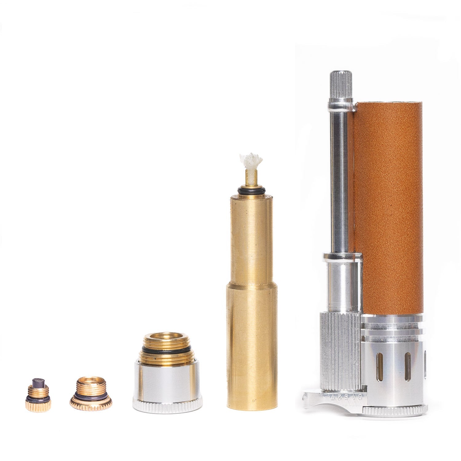 Tokyo Pipe Co Douglass Field S+ Lighter - Duralumin & Brown Leather - Lighter | Last Manner