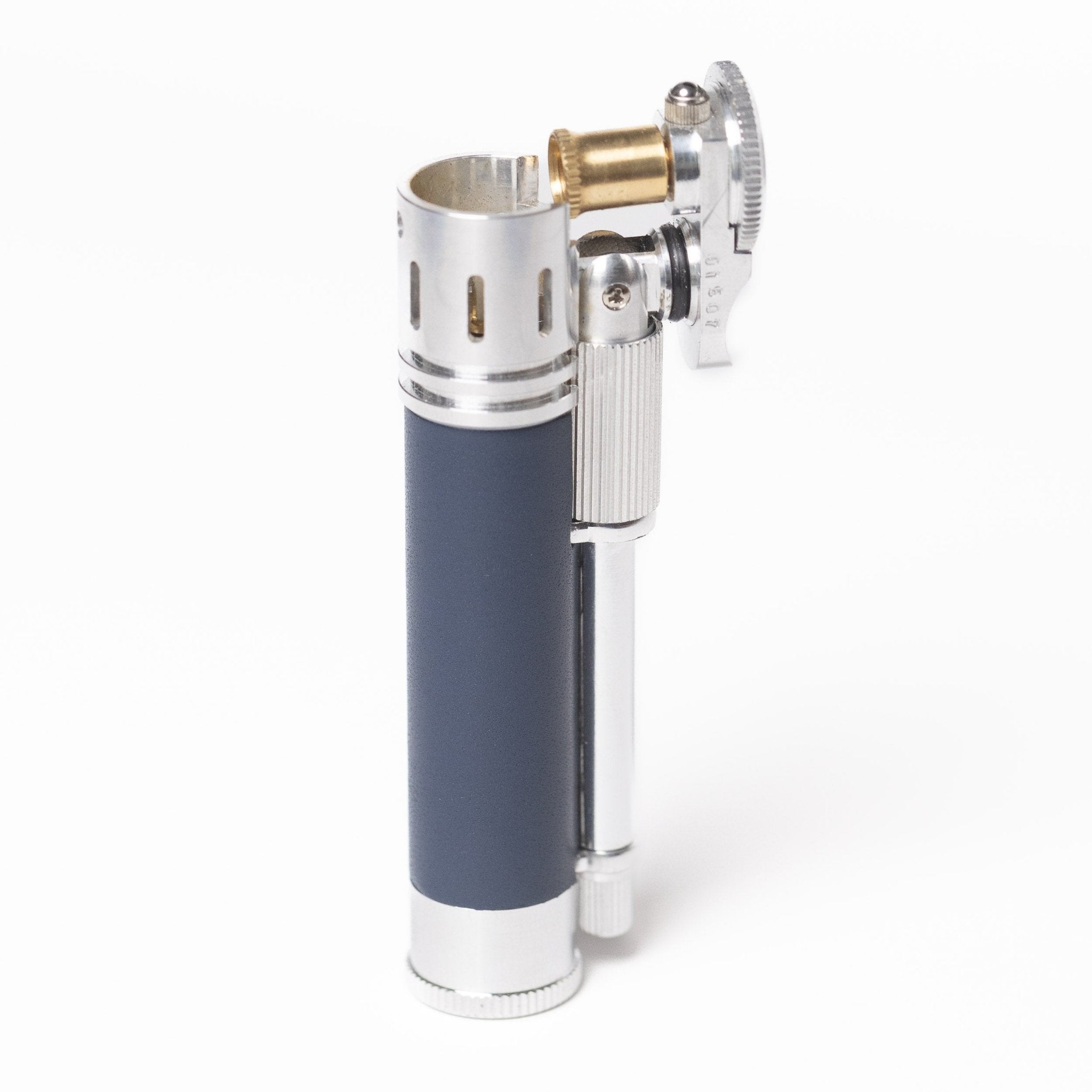 Tokyo Pipe Co Douglass Field S+ Lighter - Duralumin & Navy Blue Leather - Lighter | Last Manner