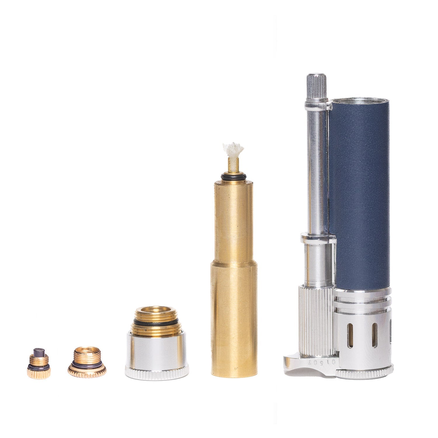 Tokyo Pipe Co Douglass Field S+ Lighter - Duralumin & Navy Blue Leather - Lighter | Last Manner