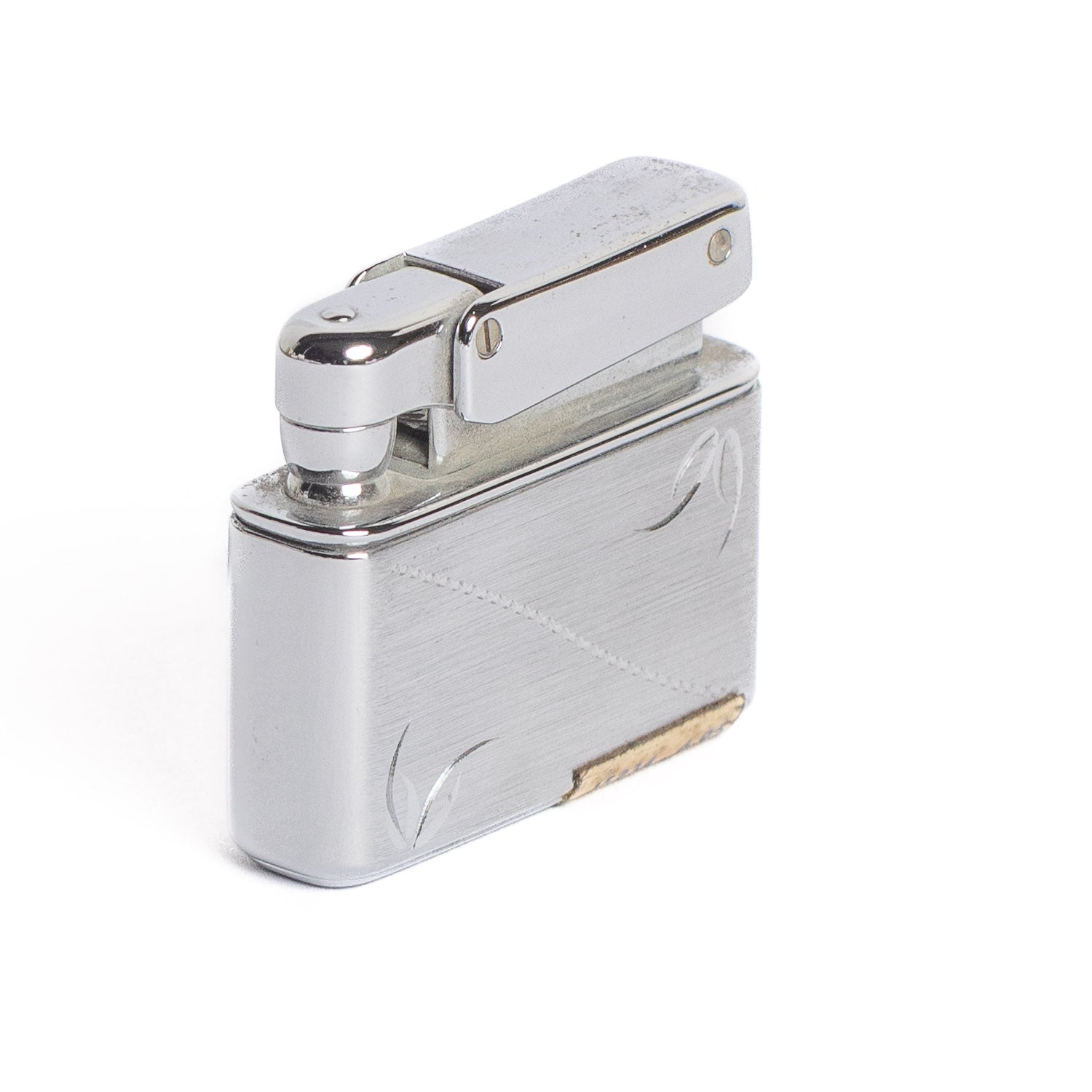 Vintage Kreisler Chrome Lighter – Diagonal Leaf Motif - Lighter | Last Manner