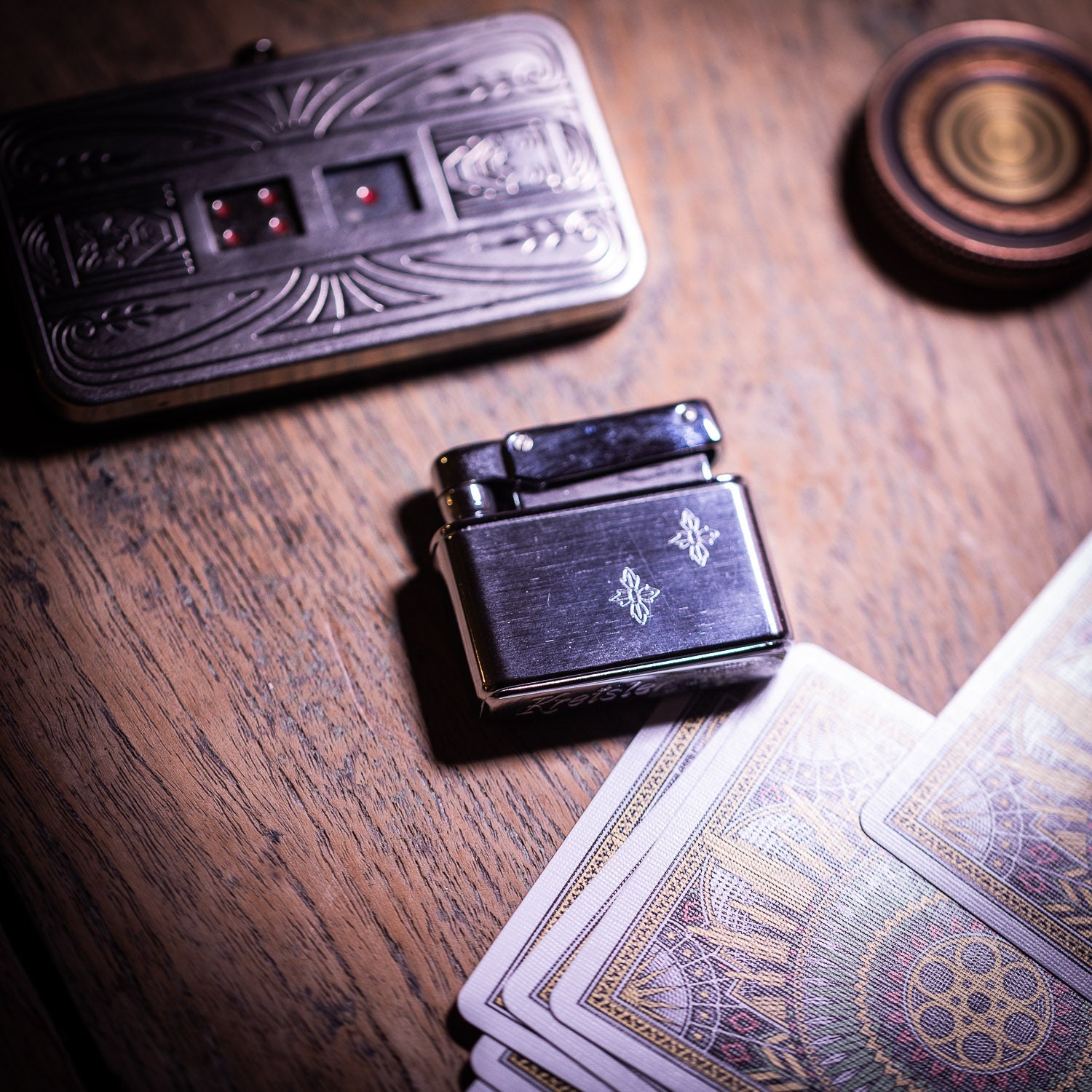 Vintage Kreisler Chrome Lighter with Cross - Flower Engraving - Lighter | Last Manner