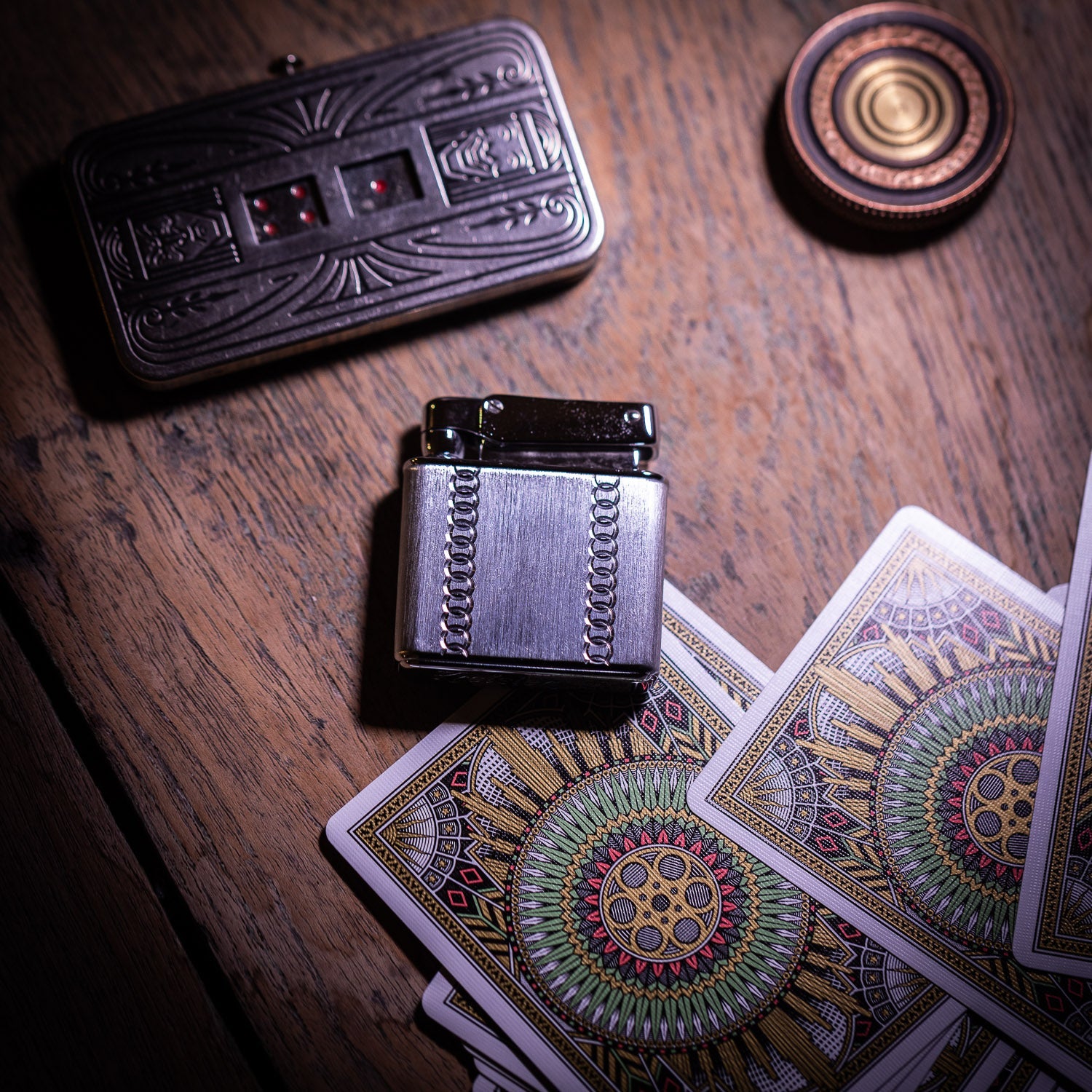 Vintage Kreisler Satin Chrome Lighter Rings Pattern – Made in USA - Lighter | Last Manner