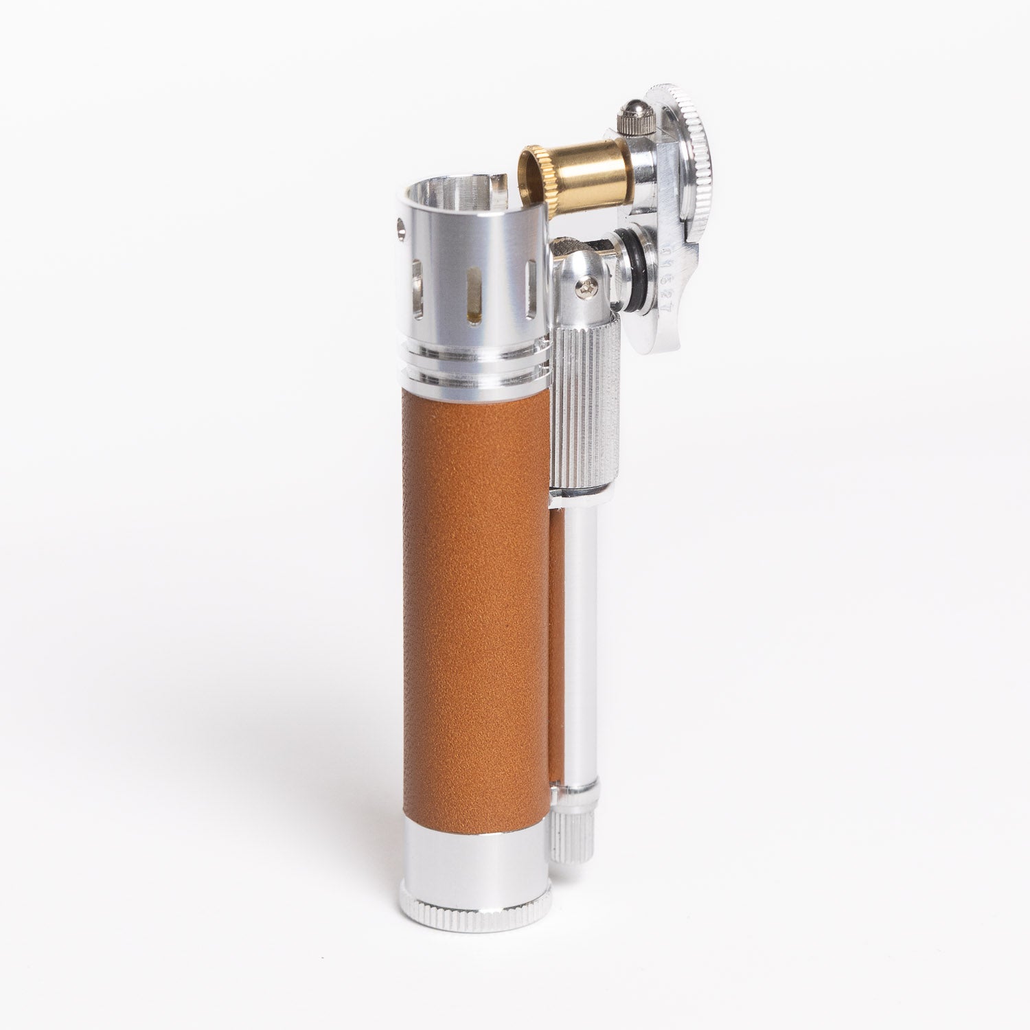 Tokyo Pipe Co Douglass Field S+ Lighter - Duralumin & Brown Leather - Lighter | Last Manner