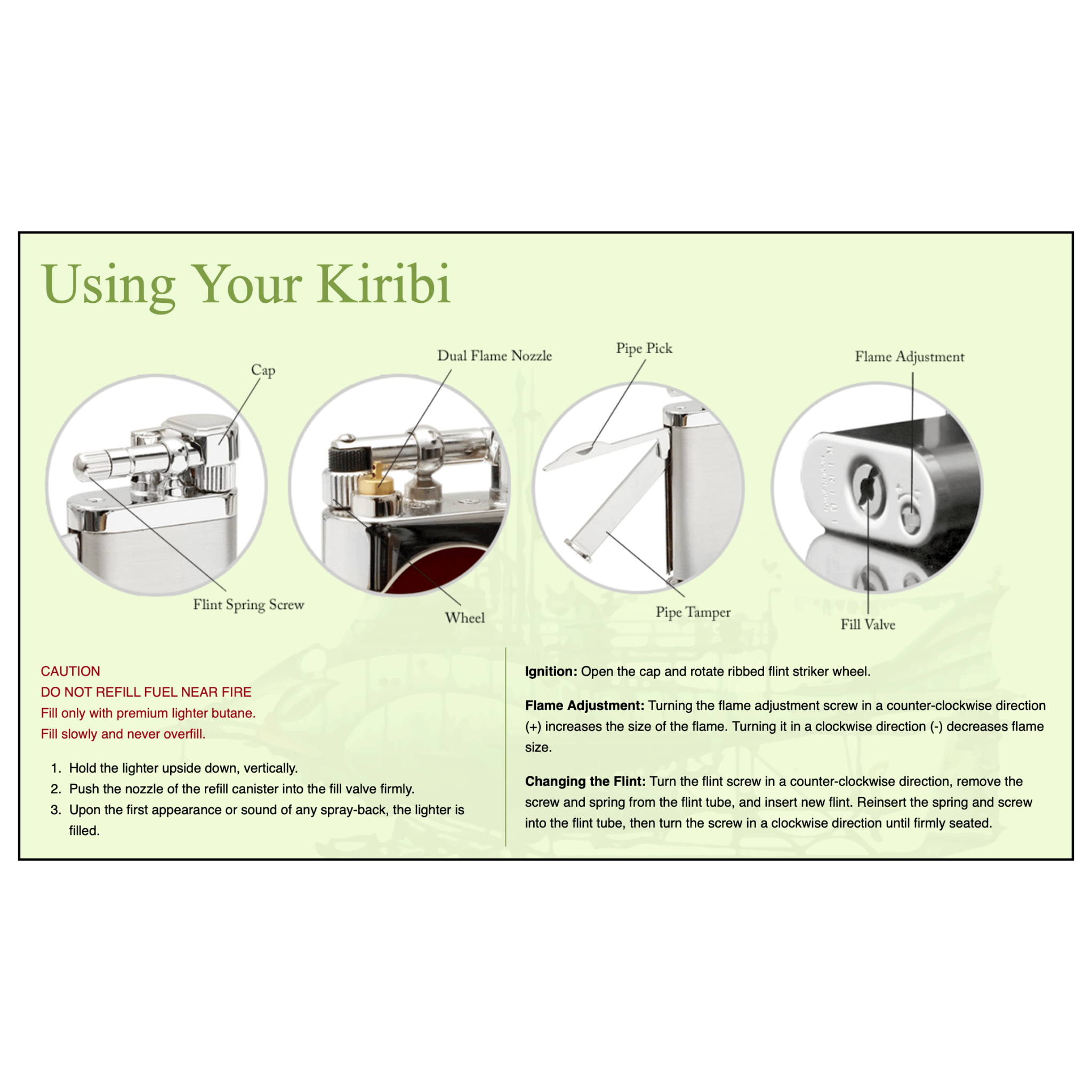 Kiribi Lighter Flints (20 Flints) - Lighter | Last Manner