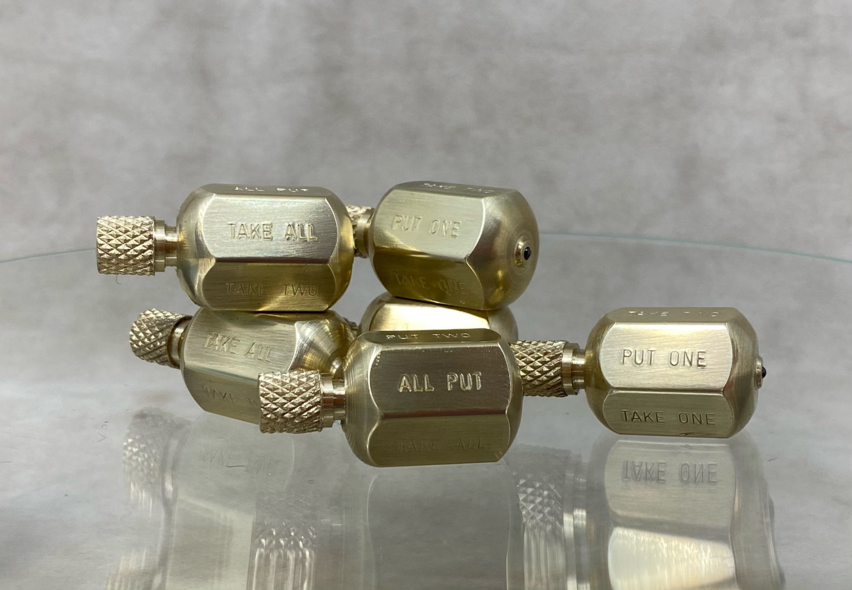 Fiddle Foundry Teetotum Top - Brass - Gladfellow