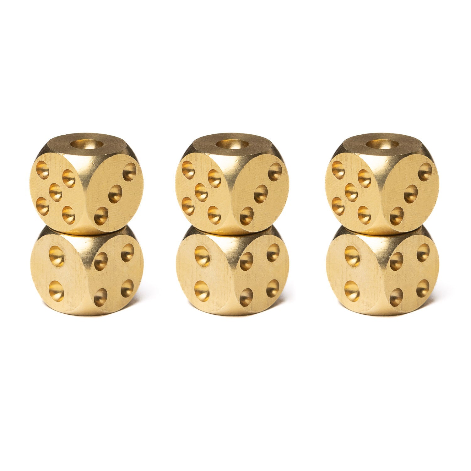 Brass Dice Set – Pair, Set of 6, or Full Set of 12 - Dice | Last Manner