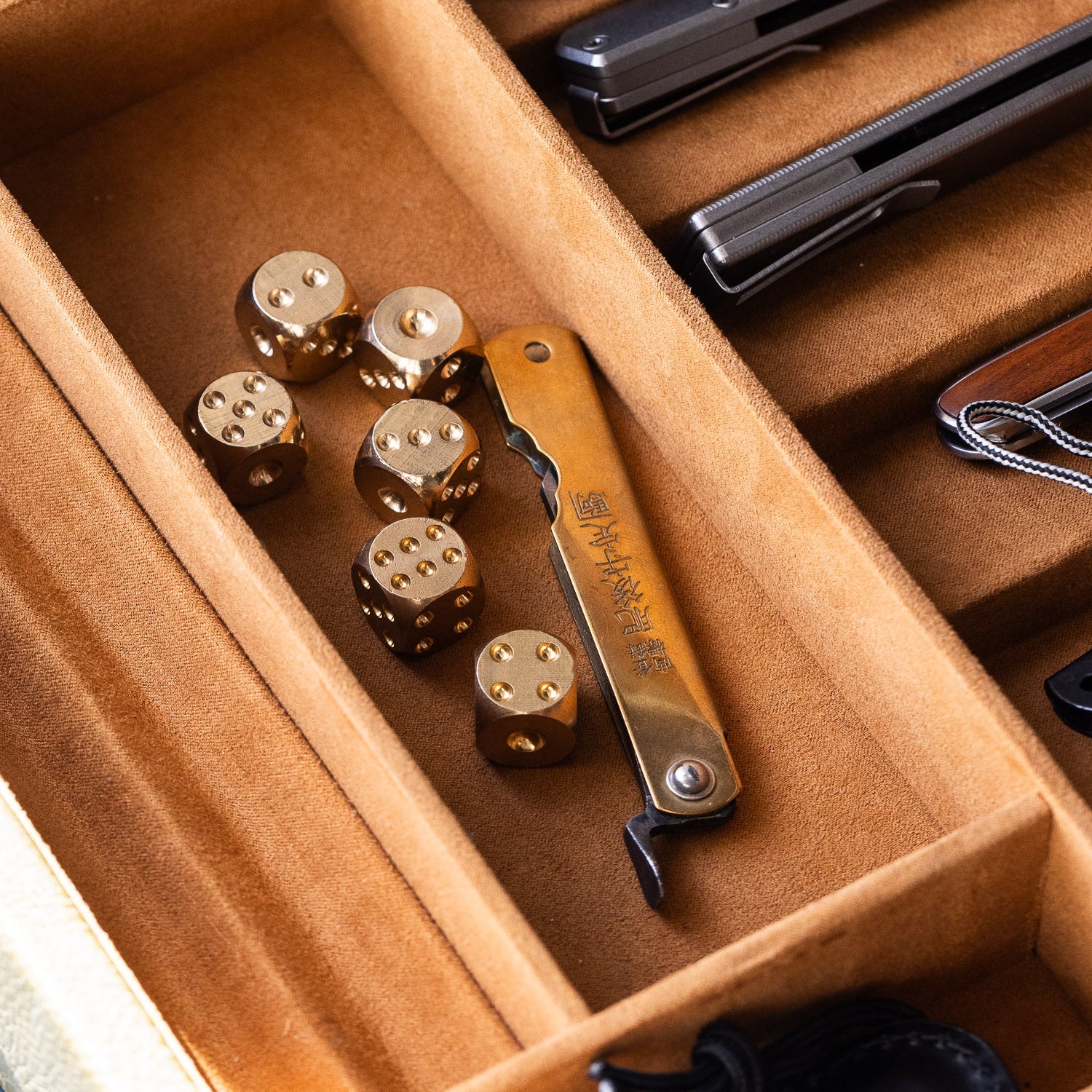Brass Dice Set – Pair, Set of 6, or Full Set of 12 - Dice | Last Manner