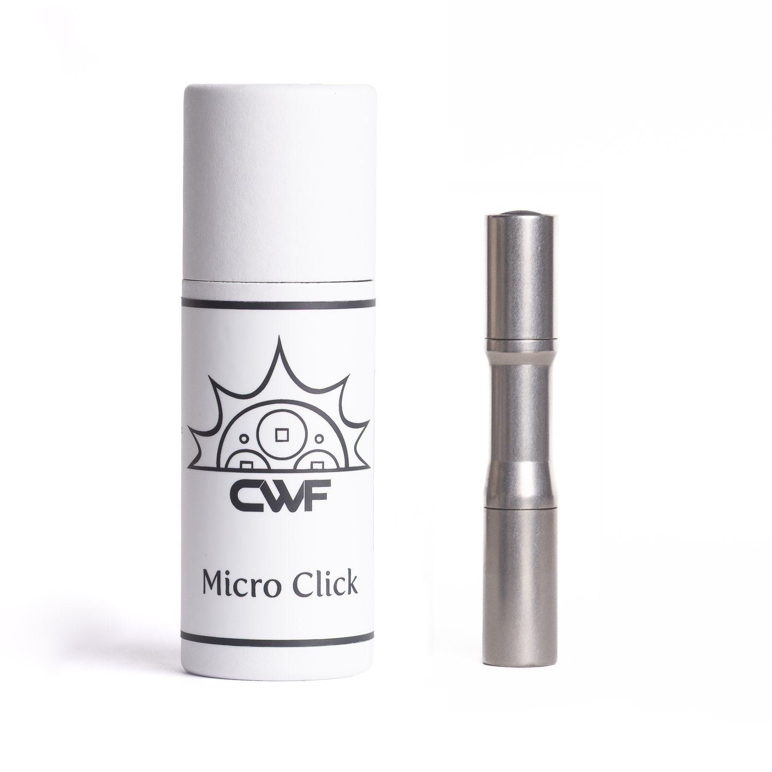 CWF Custom Micro Click Flashlight - Tumbled Titanium - Flashlight | Last Manner