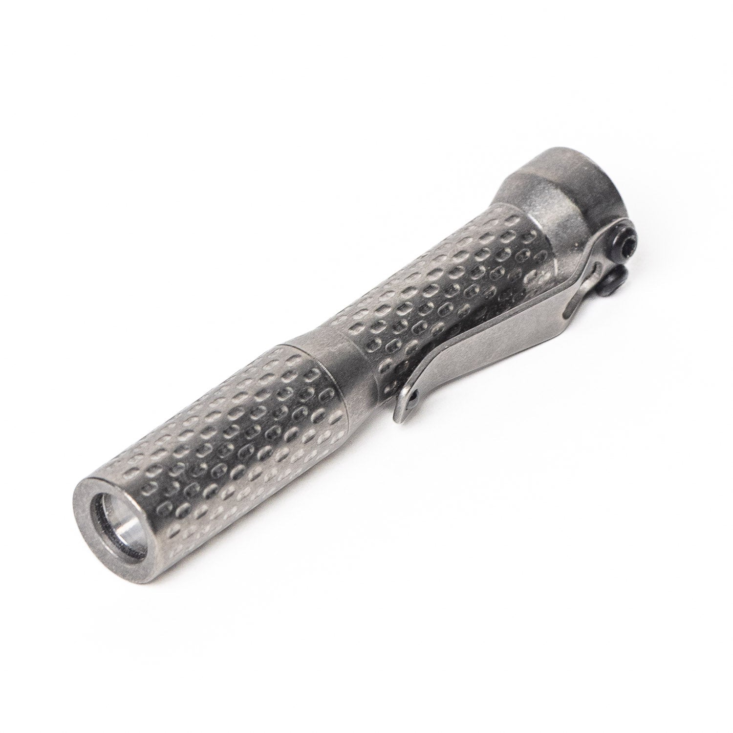 Dawson Machine Craft Divot Slimmer Flashlight - Tumbled Titanium - Flashlight | Last Manner