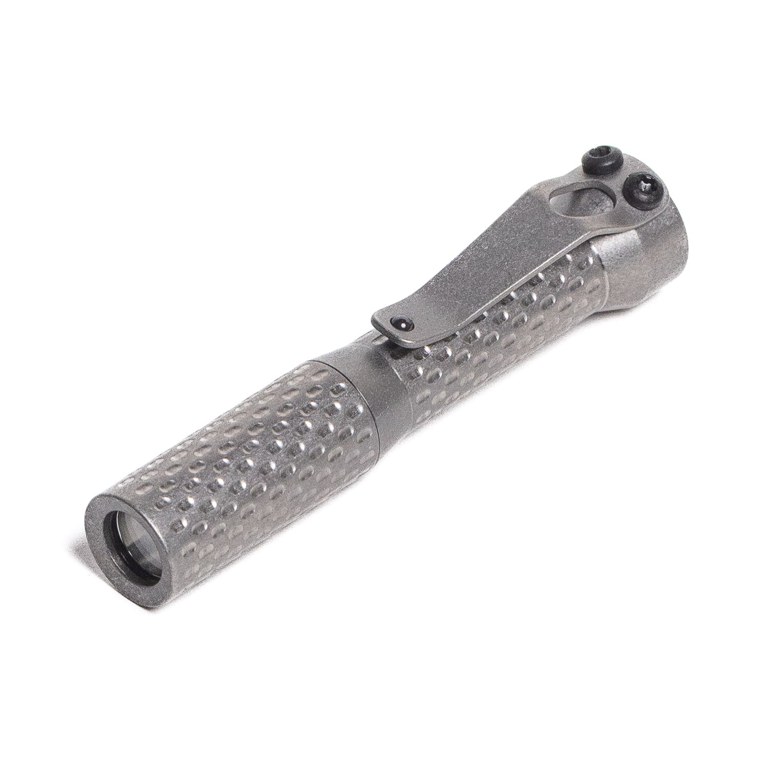 Dawson Machine Craft Divot Slimmer Flashlight - Tumbled Titanium - Flashlight | Last Manner