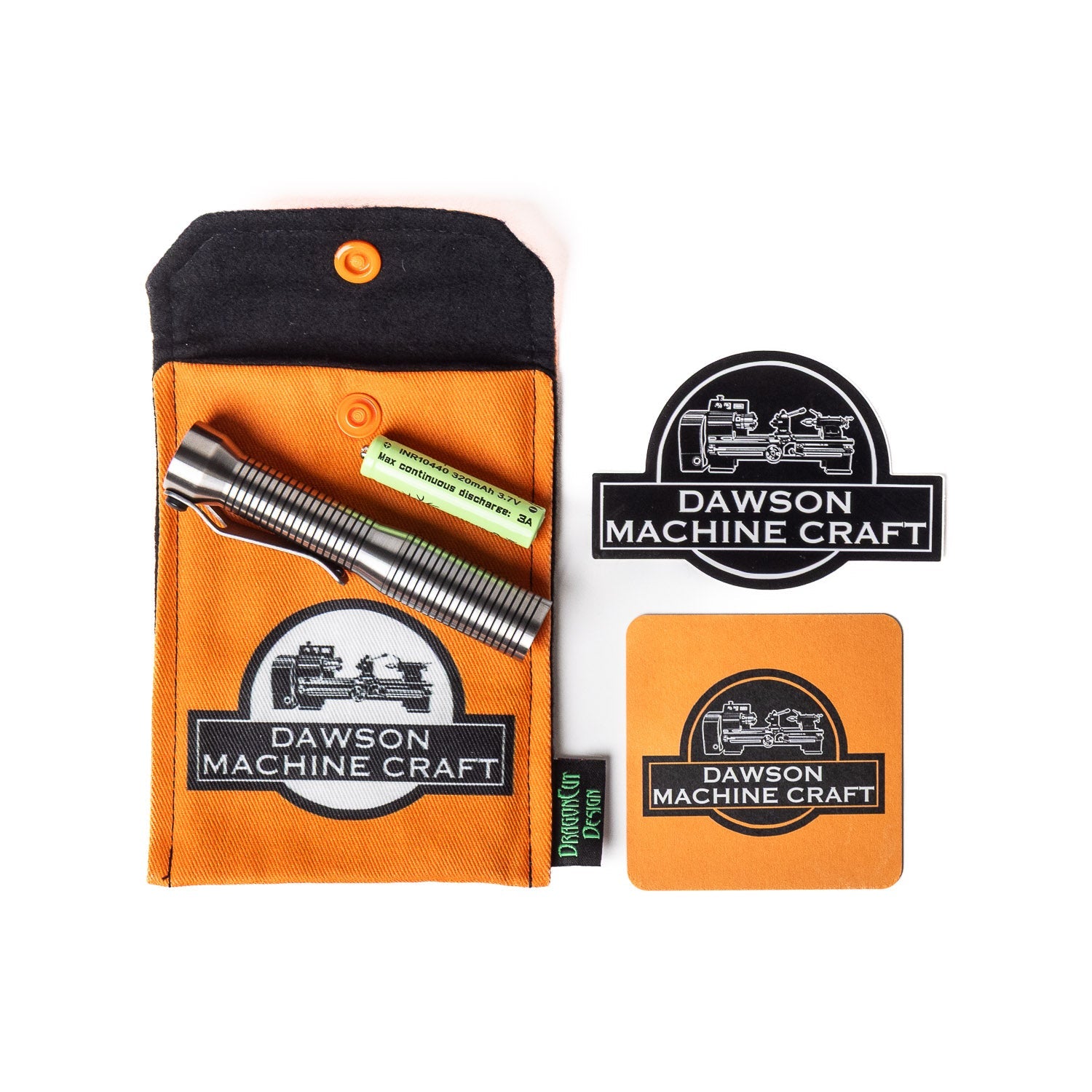 Dawson Machine Craft Strata Slimmer Flashlight - Black Ceramic & Titanium - Flashlight | Last Manner