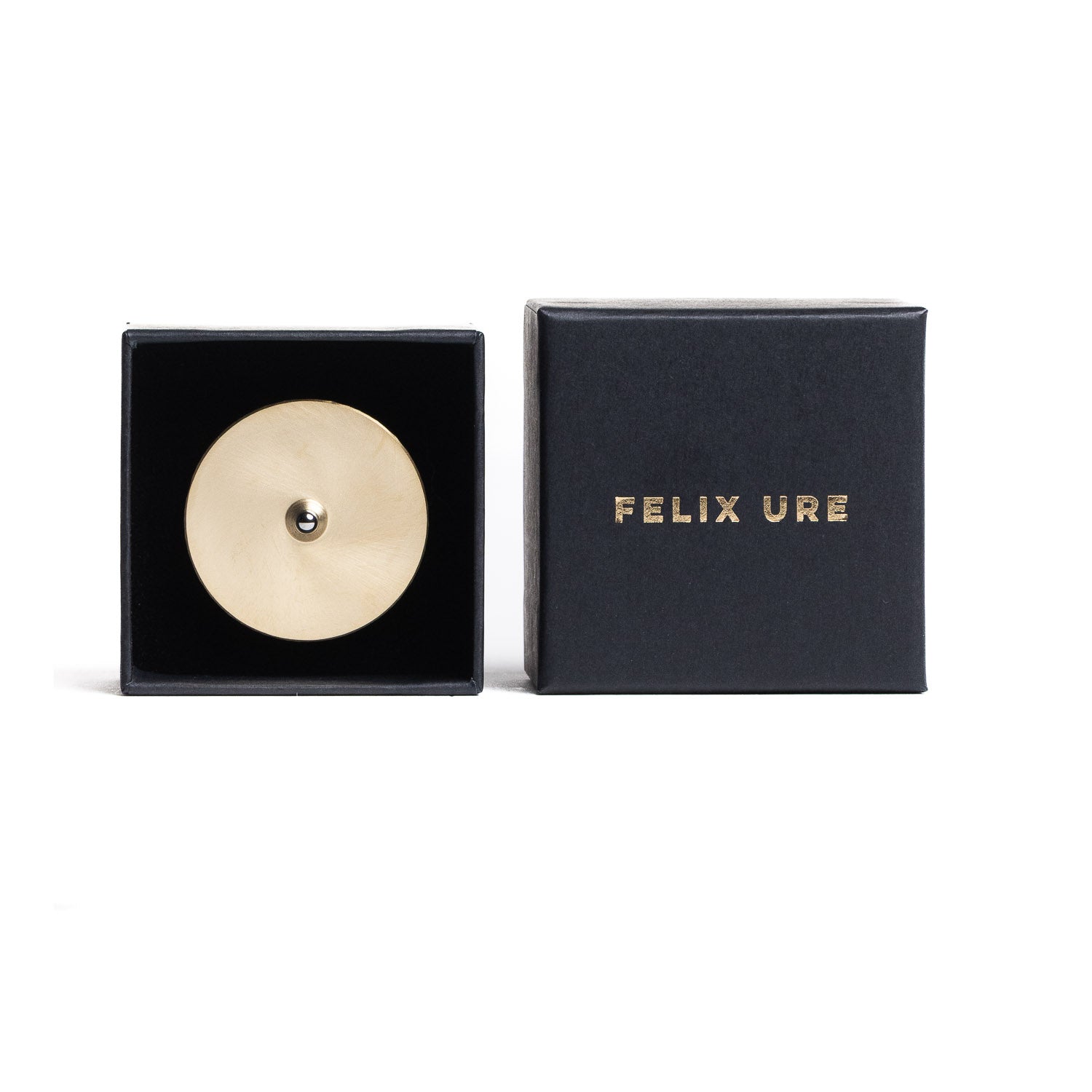 Felix Ure "Atom" Spinning Top - Hammered Brass - Spinning Top | Last Manner