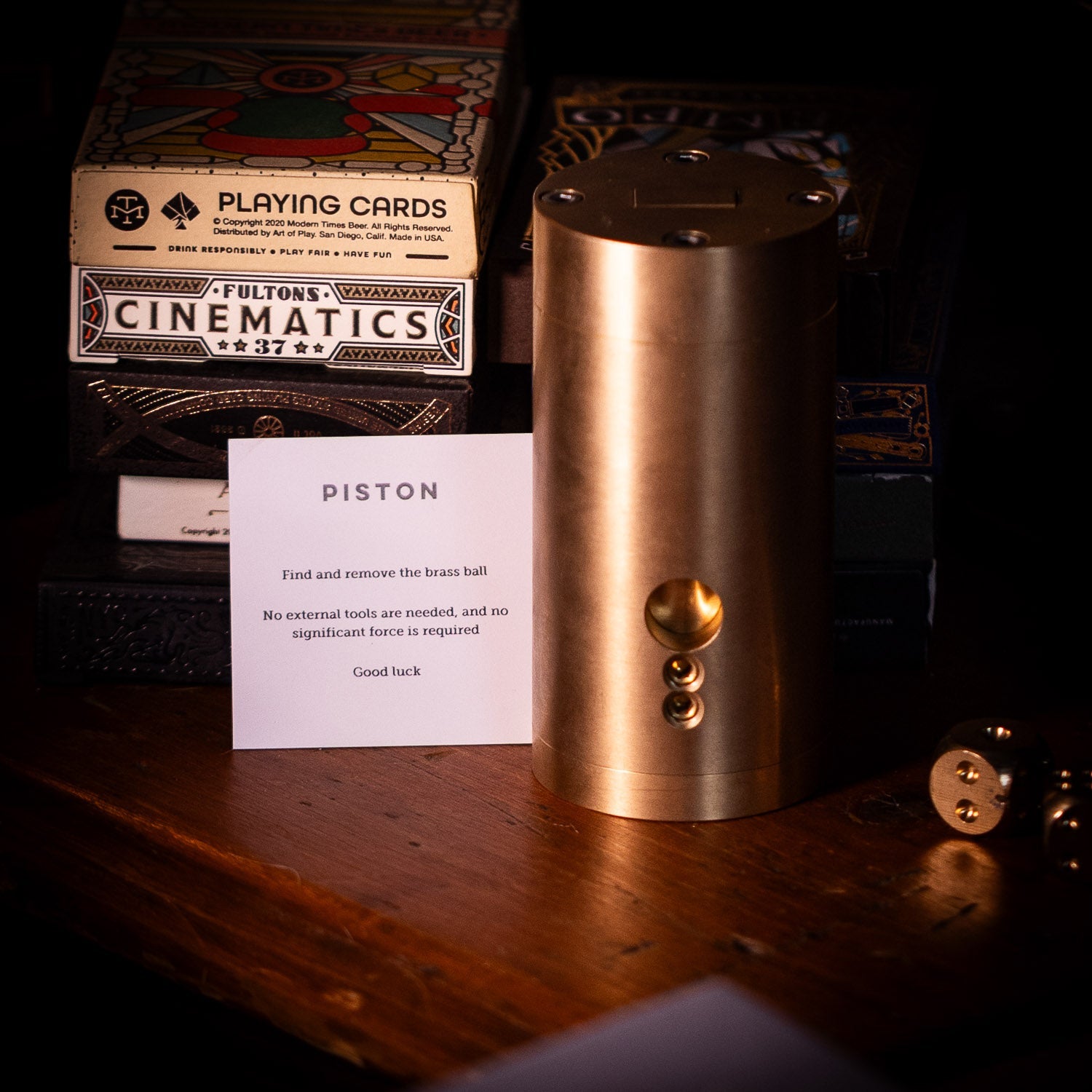 Felix Ure "Piston" Mechanical Puzzle - Brass - Mechanical Puzzle | Last Manner