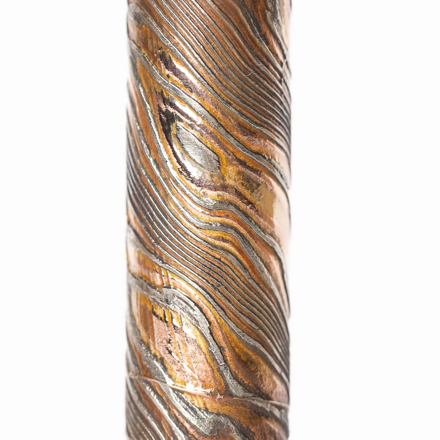 Fiddle Foundry Mokume-gane & Brass Whistle
