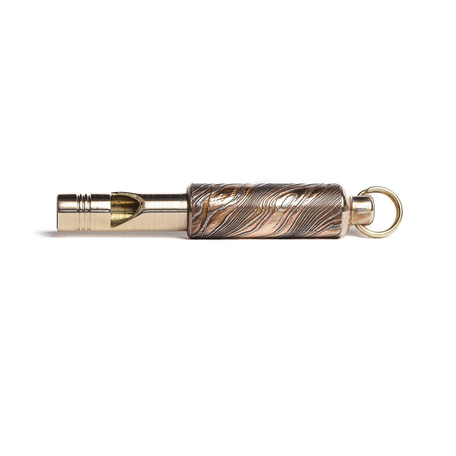 Fiddle Foundry Mokume-gane & Brass Whistle