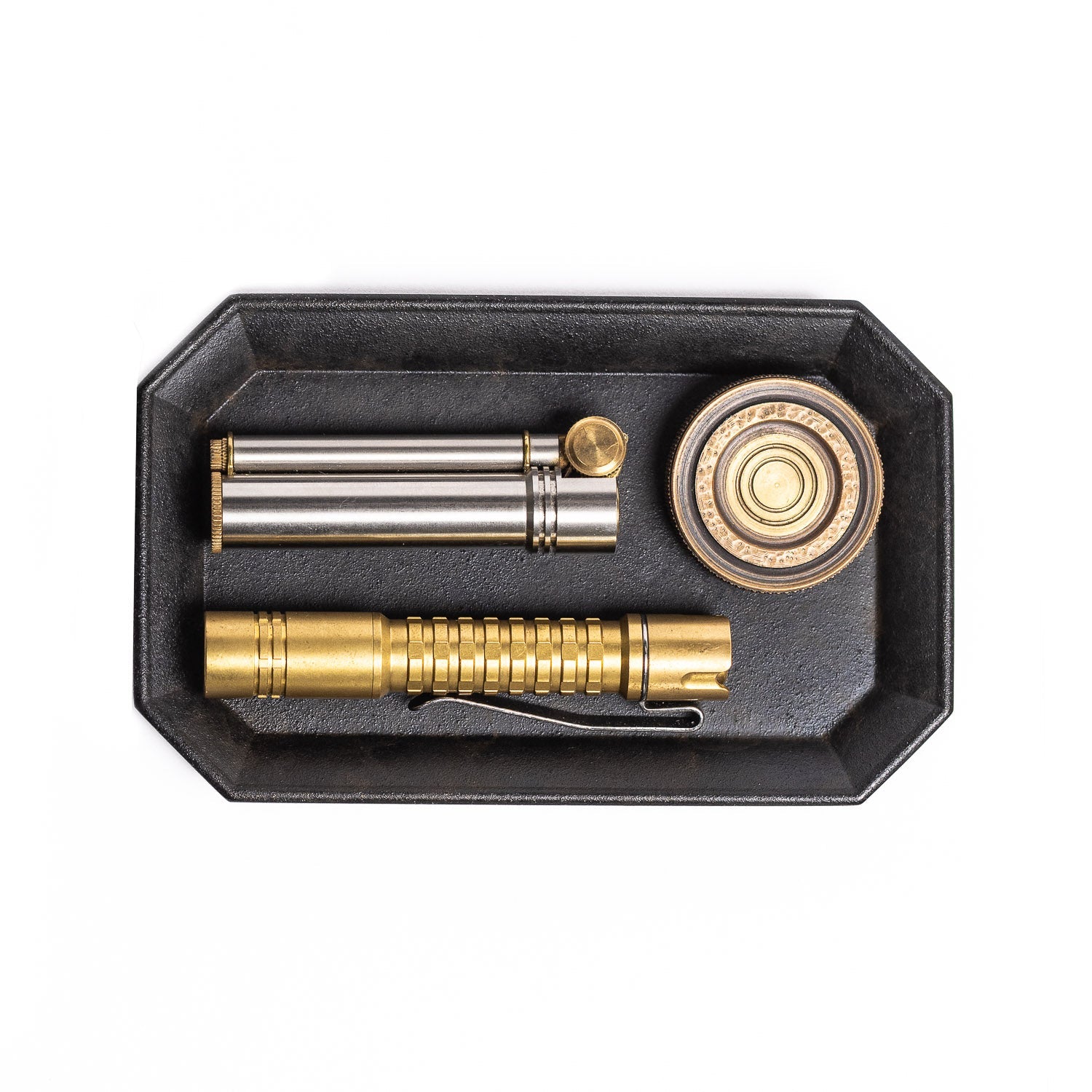 FUTAGAMI Stationery Tray - Black Kuro-Mura Brass