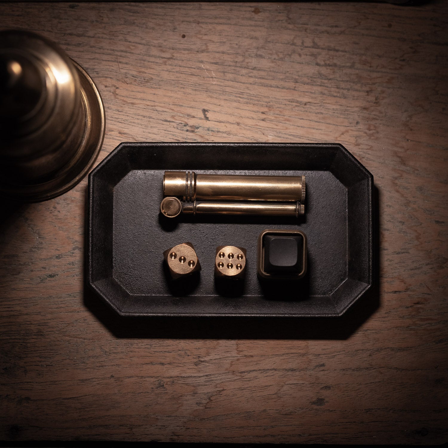 FUTAGAMI Stationery Tray - Black Kuro-Mura Brass