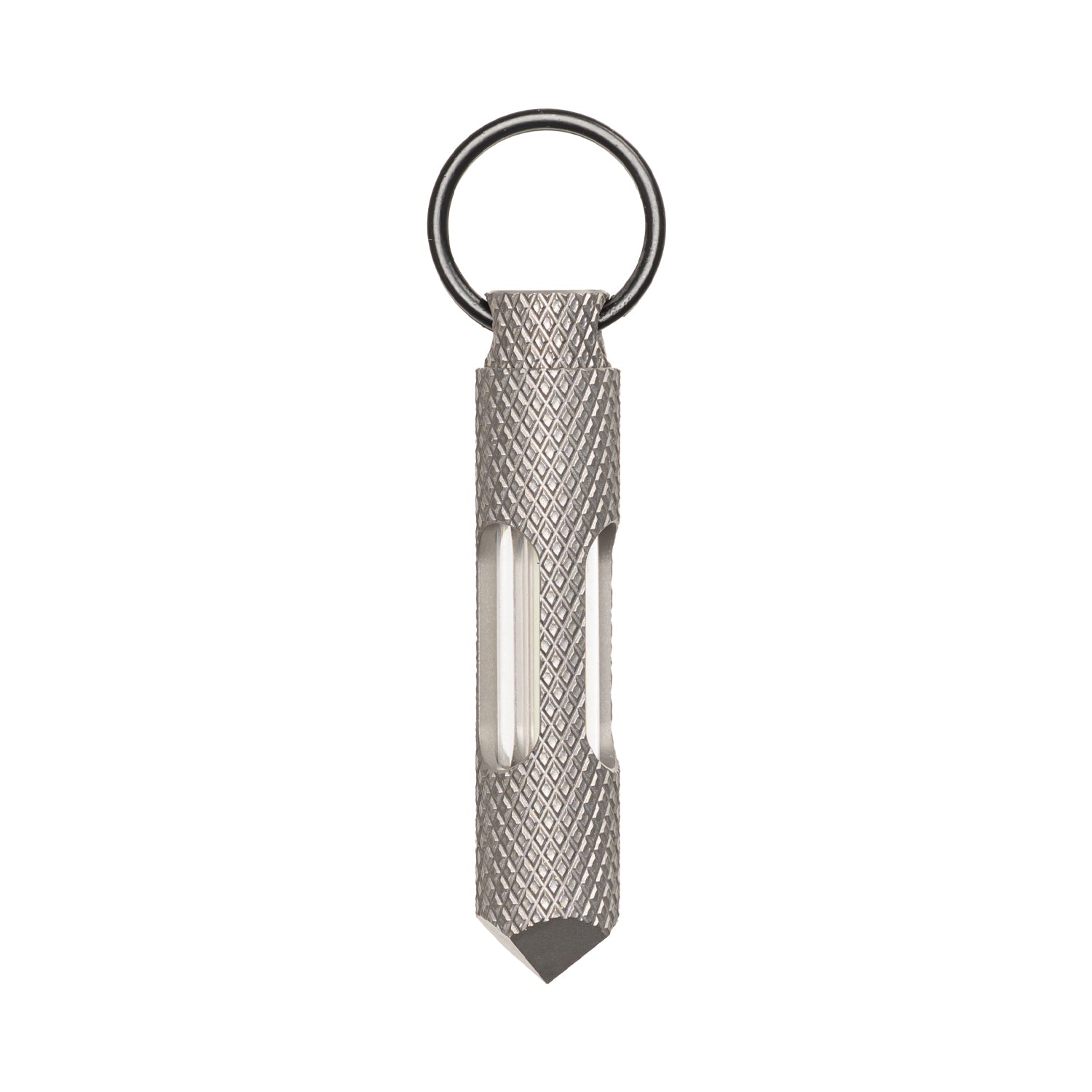 Glow Rhino Knurled Edition Glow Fob - Titanium - Key Fob | Last Manner