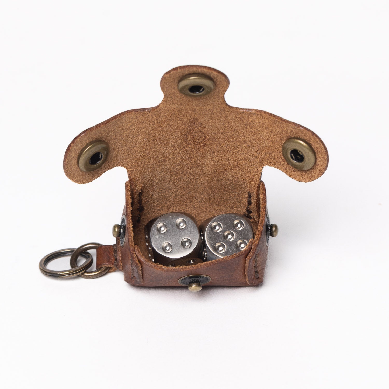 Last Manner Leather Keychain Bag w/Dice - Keychain | Last Manner