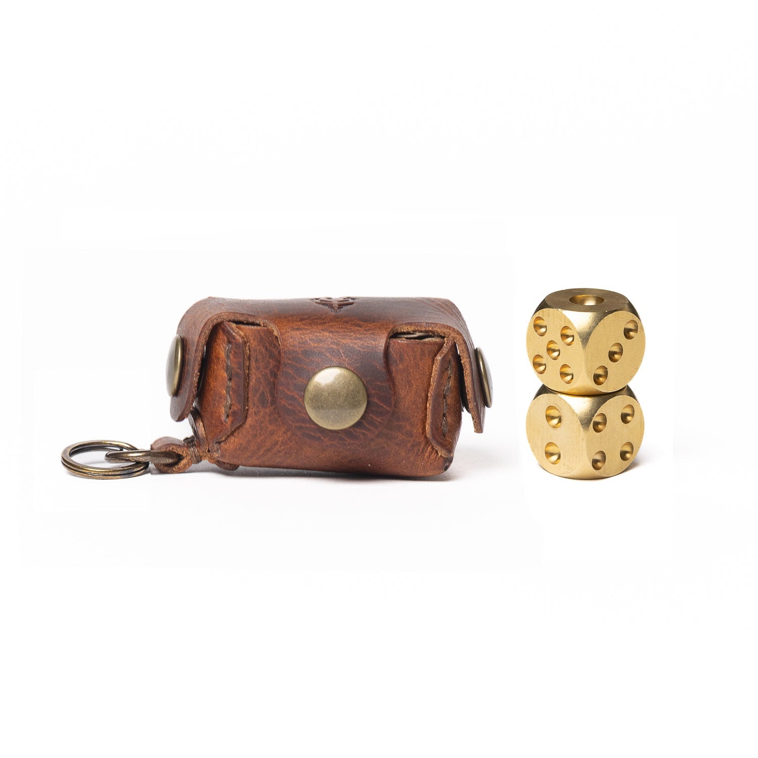 Last Manner Leather Keychain Bag w/Dice - Keychain | Last Manner