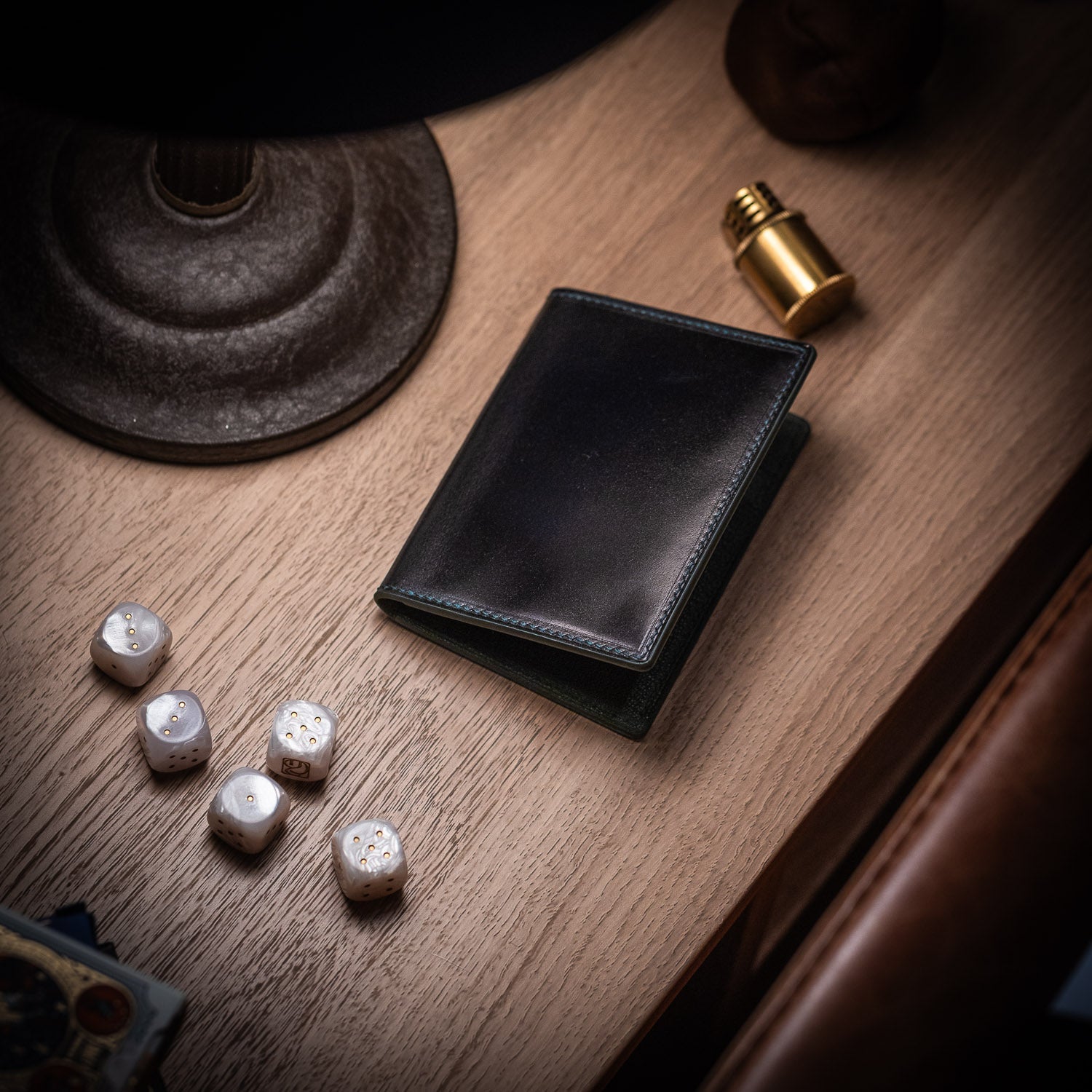 Last Manner Shell Cordovan Bifold Wallet — Black & Forest Green - Wallets | Last Manner