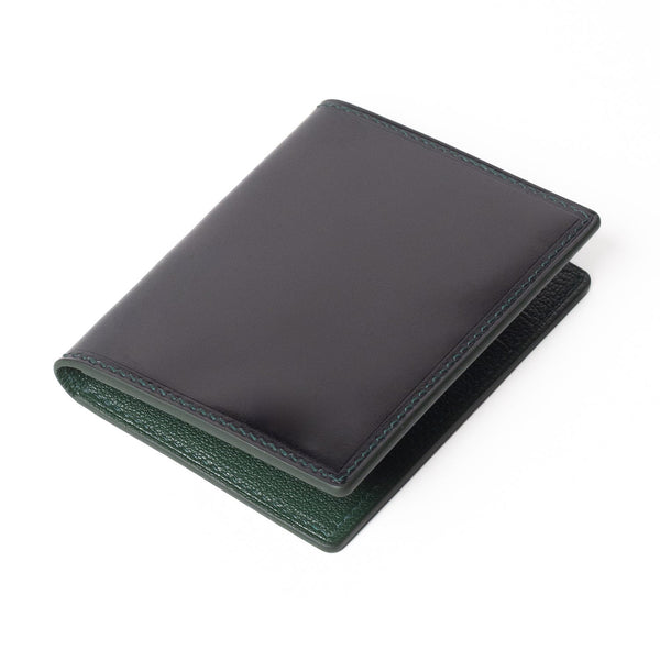 Last Manner Shell Cordovan Bifold Wallet — Black & Forest Green - Wallets | Last Manner