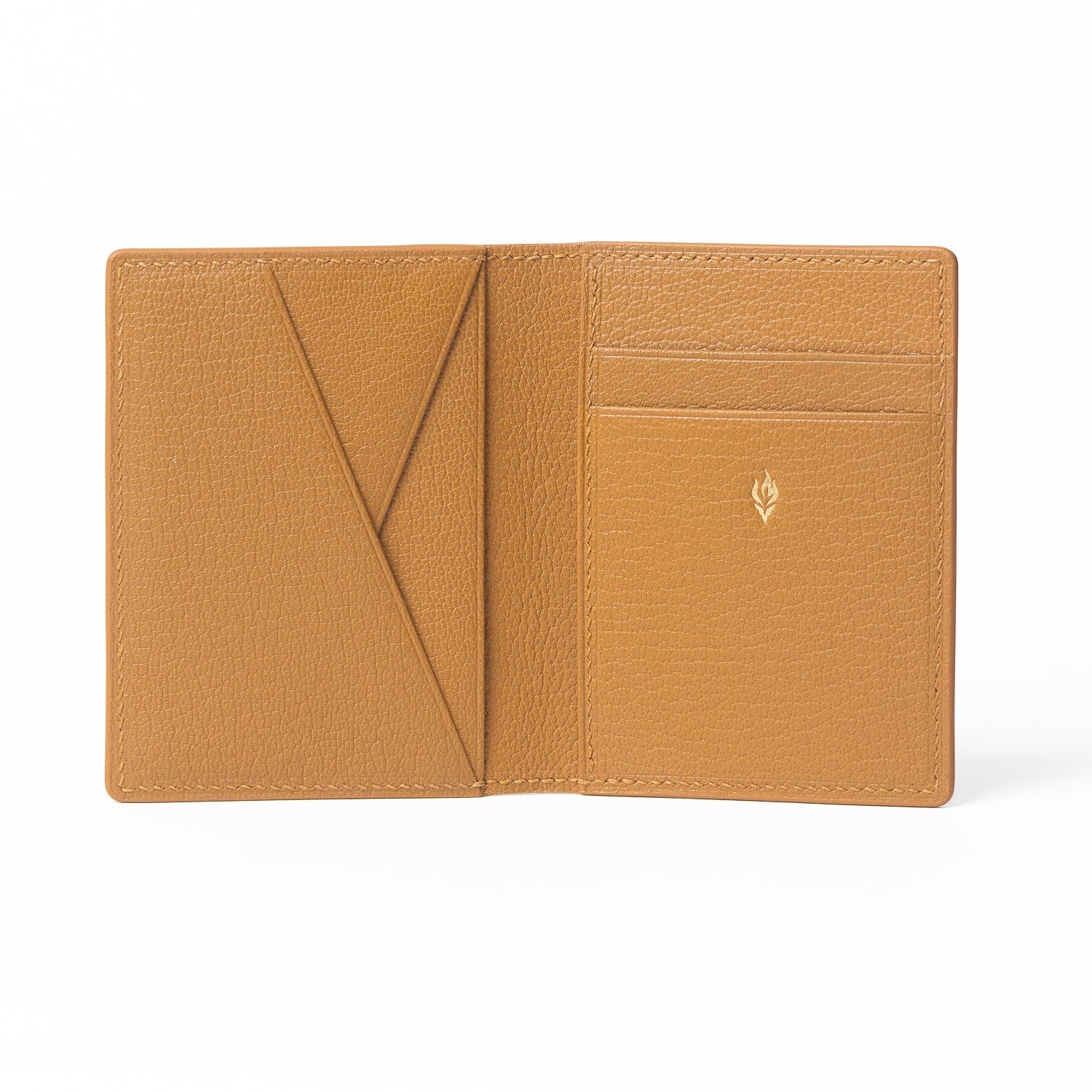 Last Manner Shell Cordovan Bifold Wallet — Cognac & Gold - Wallets | Last Manner