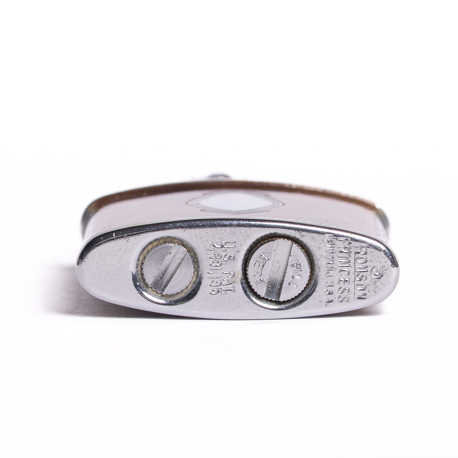 Ronson Princess Vintage Lighter - Brown Leather Enamel - Lighter | Last Manner