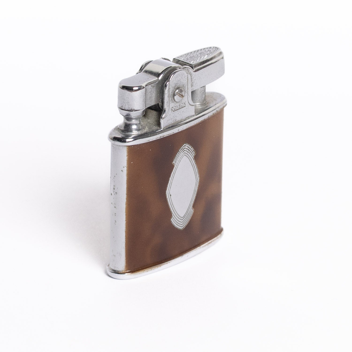 Ronson Princess Vintage Lighter - Brown Leather Enamel - Lighter | Last Manner