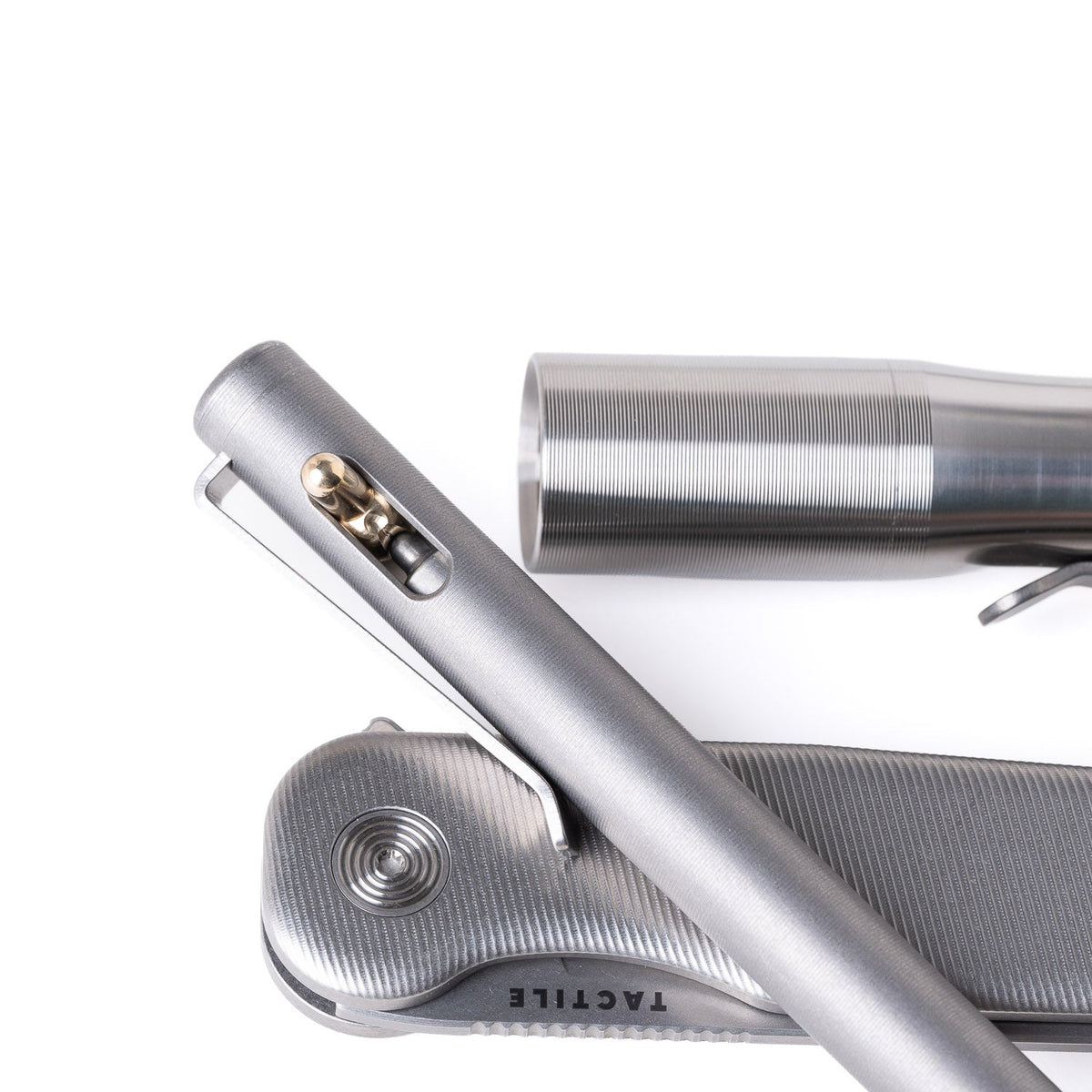 Tactile Turn Slim Switch Pen - Titanium (Short) - Pens | Last Manner