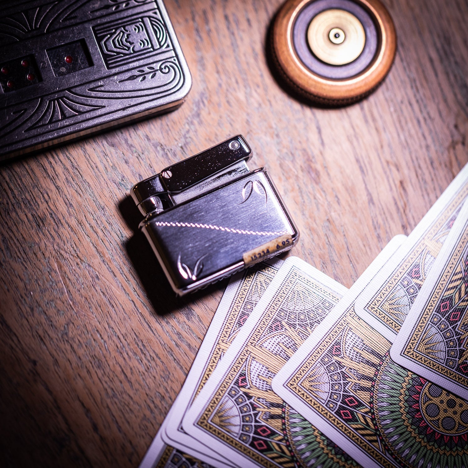 Vintage Kreisler Chrome Lighter – Diagonal Leaf Motif - Lighter | Last Manner