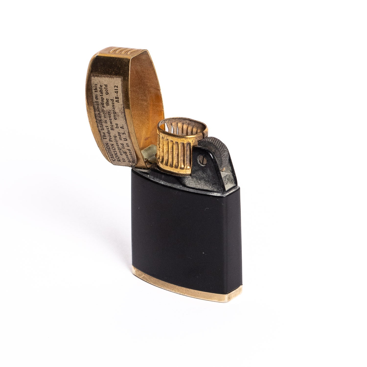 Vintage Ronson Windlite Lighter - Black & Gold - Lighter | Last Manner