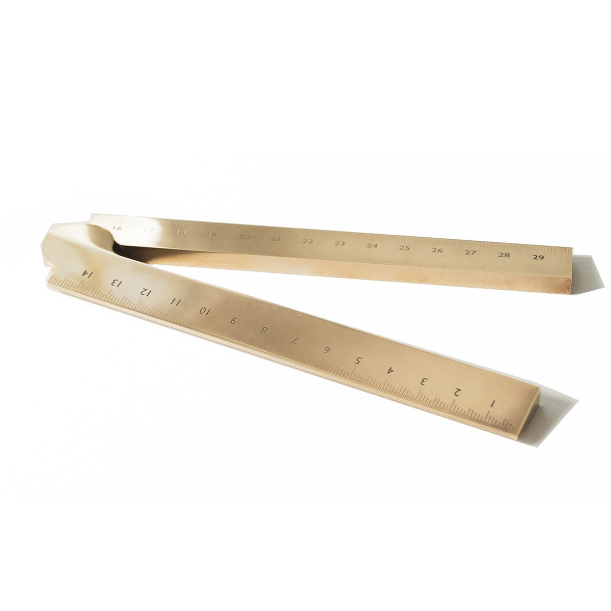 Makers Cabinet Solid Brass Folding Ruler - Stria - Tools | Last Manner
